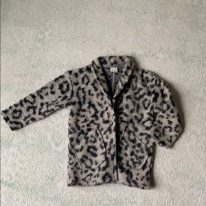 Zara girls - leopard print light coat/overcoat